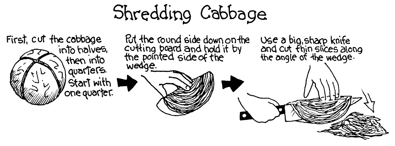 Figure 10-1: Shredding cabbage.